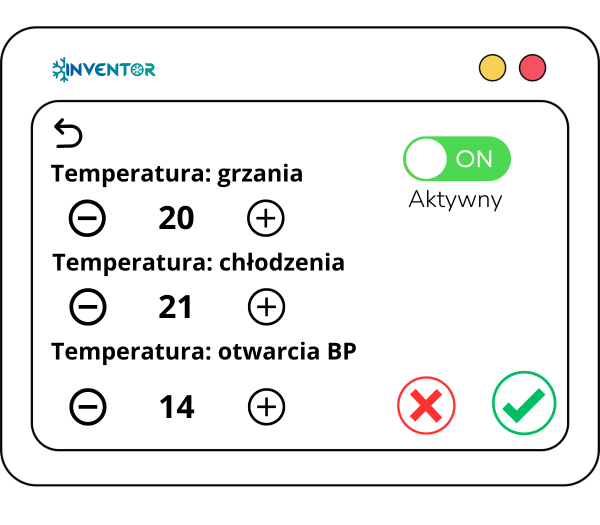 Panel rekuperatora - bypass