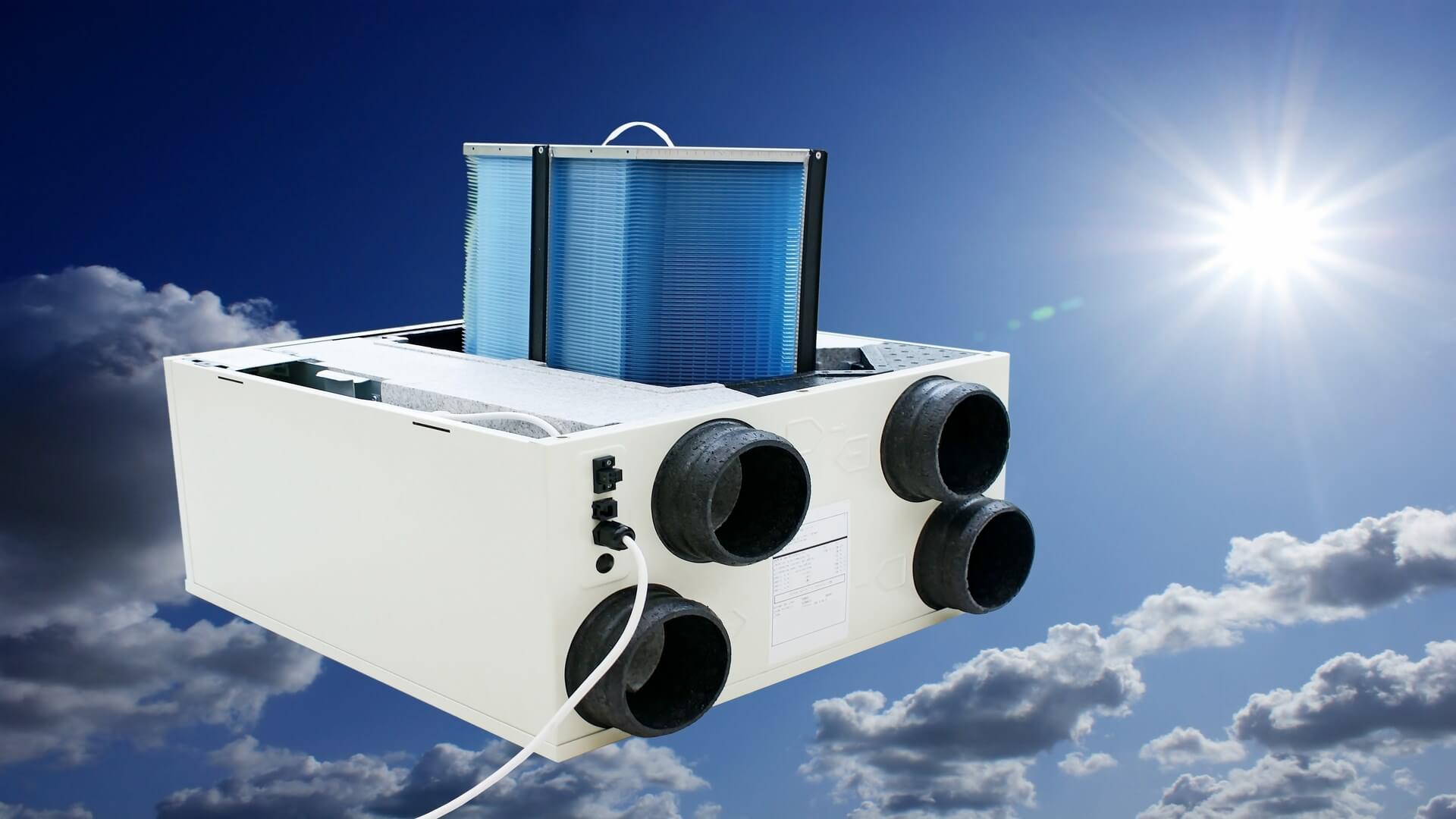 rekuperacja na tle nieba