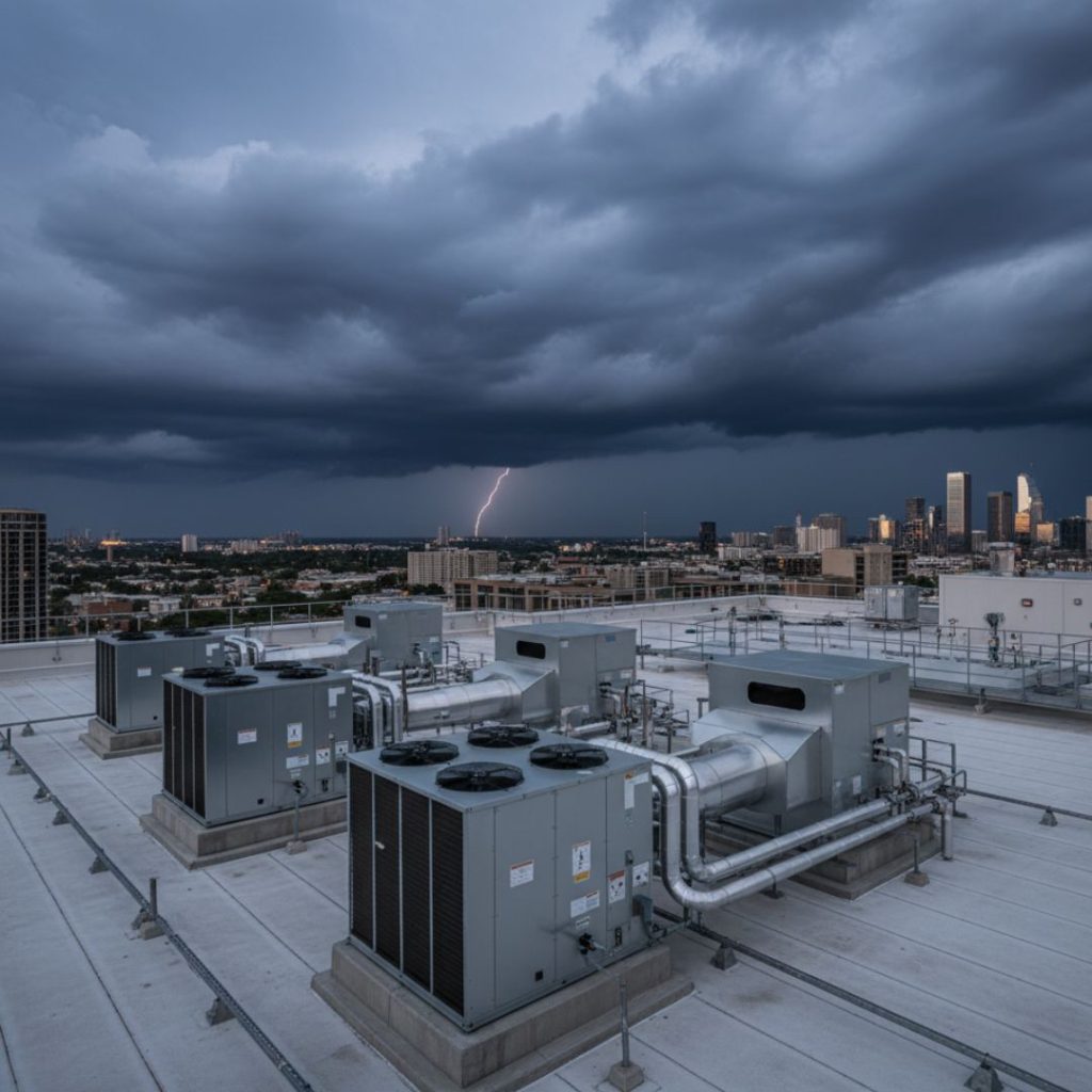 przemysłowy hvac awaria pradu